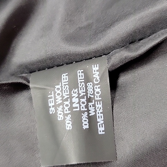 Anne Klein Funnel Neck Wool Blend Women's Black/Gray Textured Coat, Size XL - Picture 6 of 6